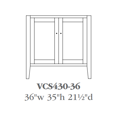 QW Amish Chelsea Vanity (Select Size)