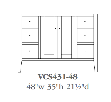 QW Amish Chelsea Vanity (Select Size)