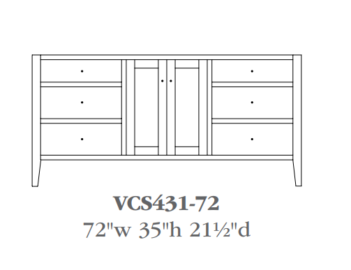 QW Amish Chelsea Vanity (Select Size)