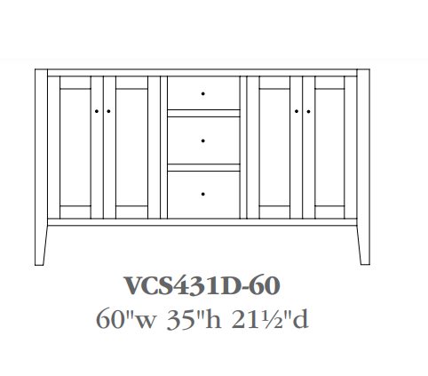 QW Amish Chelsea Vanity (Select Size)