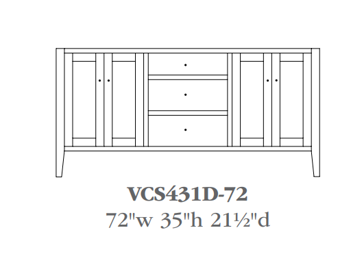 QW Amish Chelsea Vanity (Select Size)