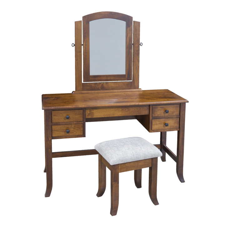 QW Amish Bunker Hill Vanity & Optional Stool