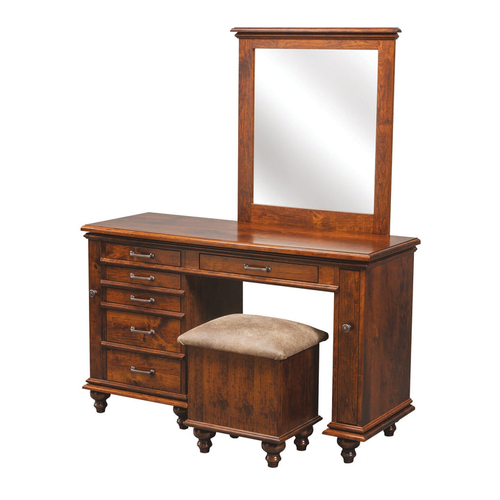 QW Amish Plymouth 50" Jewelry Vanity & Optional Stool