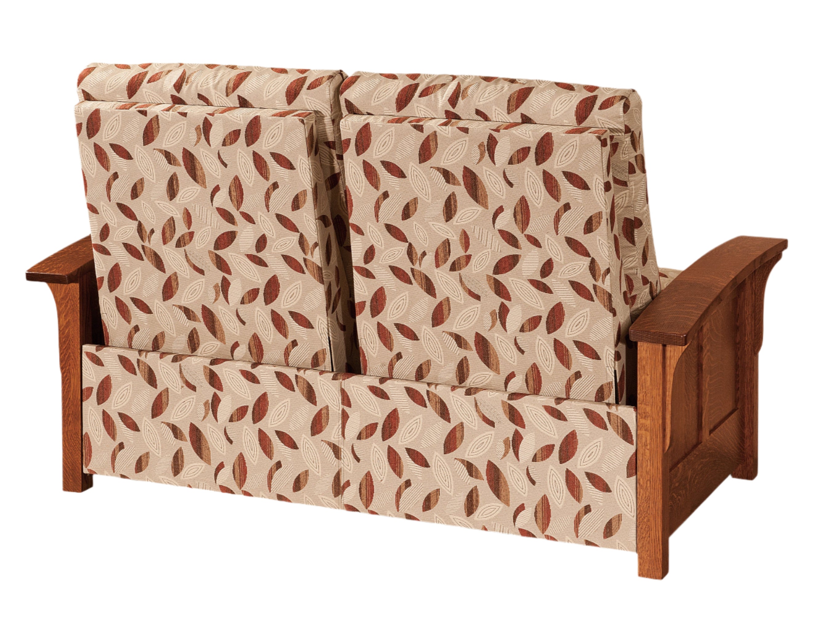 QW Amish Skyline Panel Reclining Loveseat - Thumbnail 2