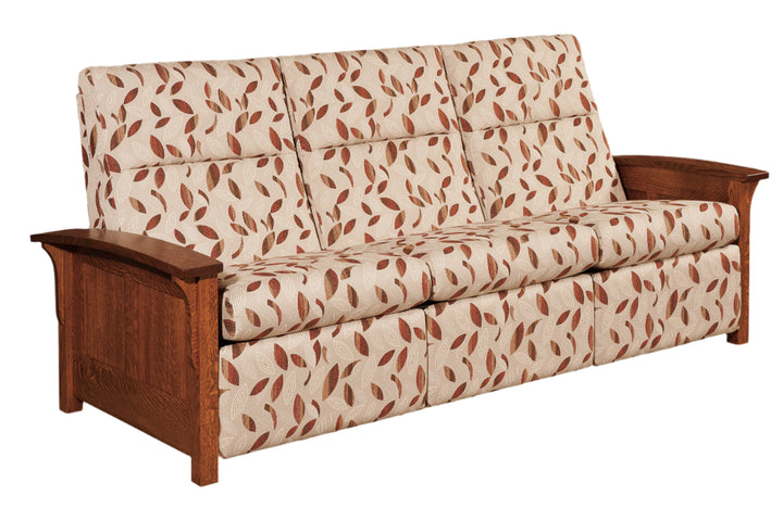 QW Amish Skyline Panel Reclining Sofa