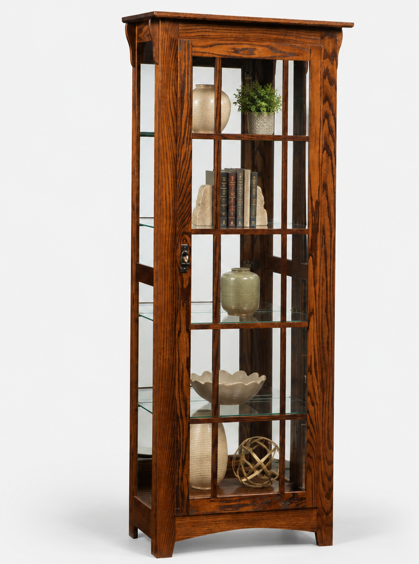 Craftsman Mission Single Door Curio