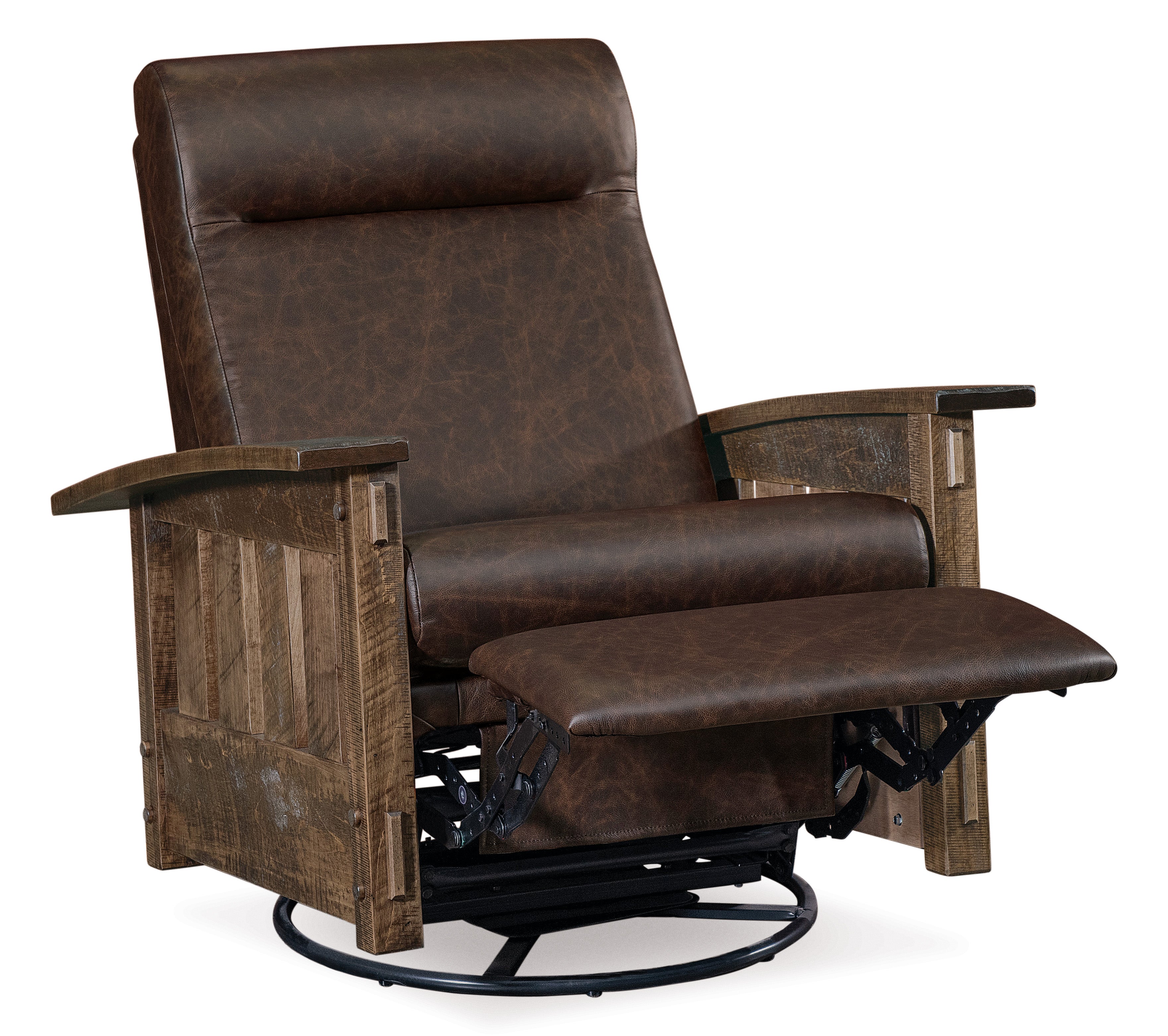 QW Amish Houston Swivel Glider Recliner - Thumbnail 4