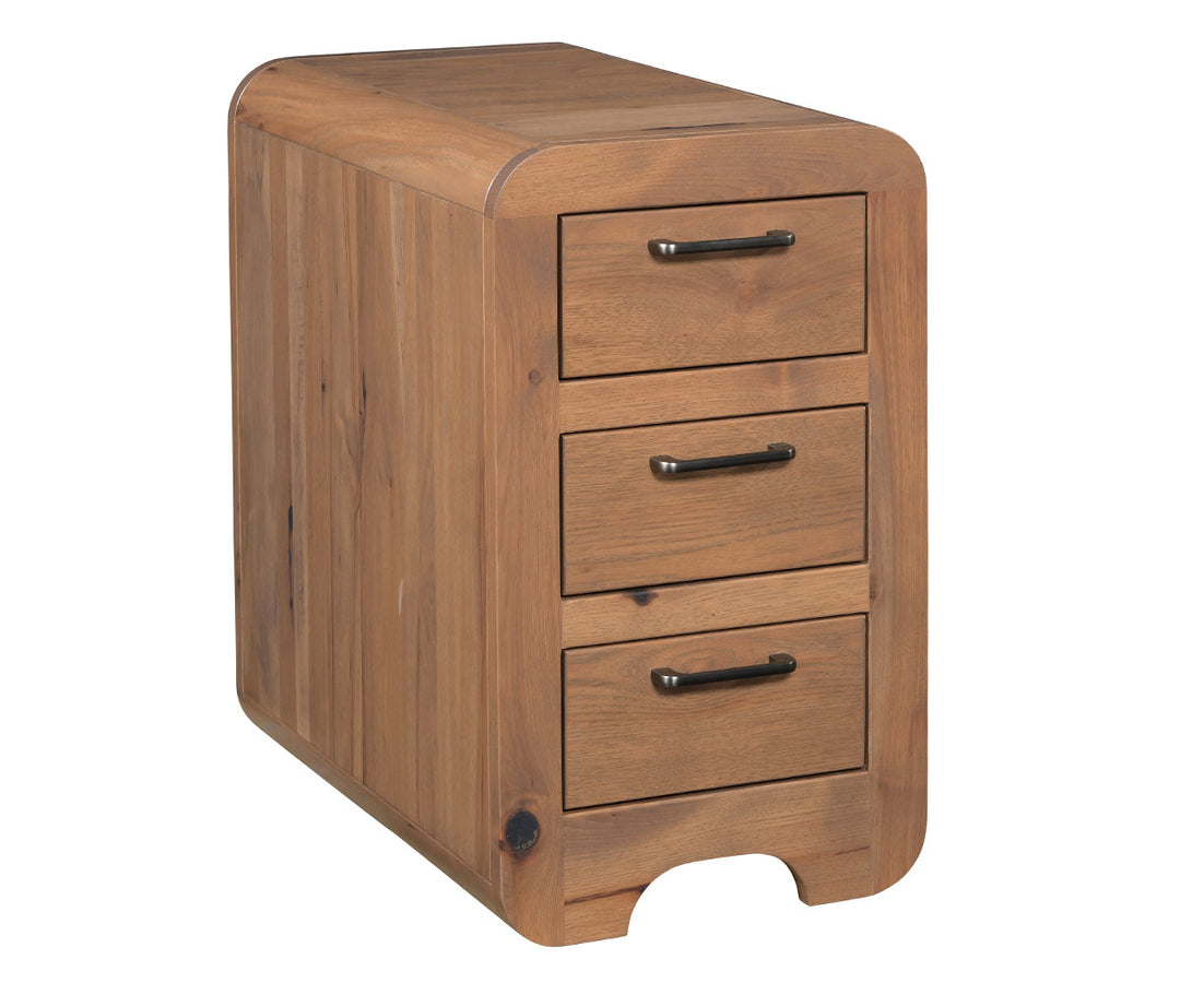 QW Amish Europa 3 Drawer Chairside Table