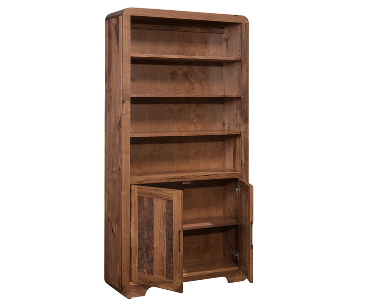 QW Amish Europa Bookcase with Doors 36x72