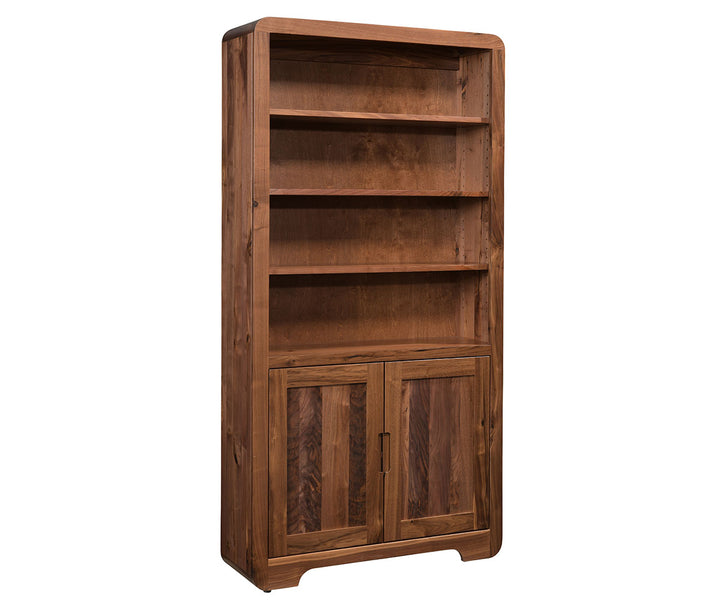 QW Amish Europa Bookcase with Doors 36x72