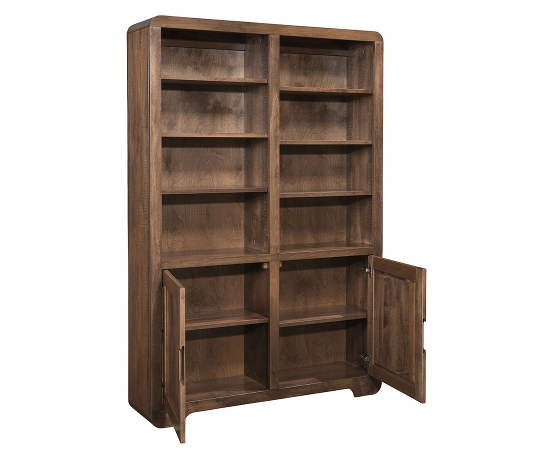 QW Amish Europa Bookcase with Doors 48x72