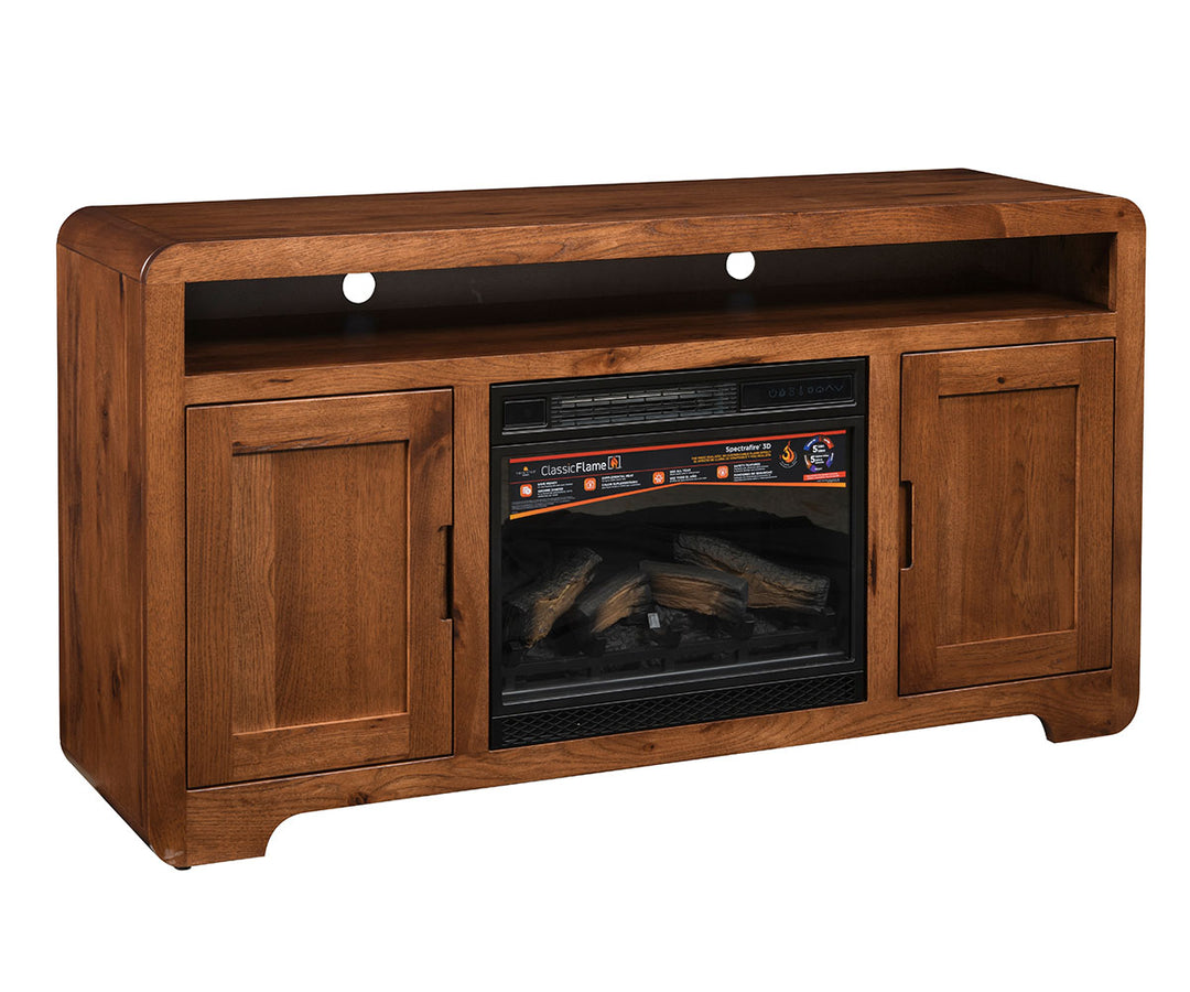 QW Amish Europa 60" Fireplace TV Stand