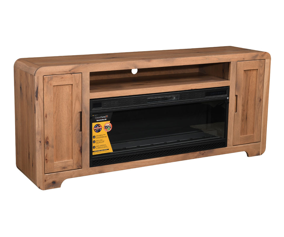 QW Amish Europa 70" Fireplace TV Stand