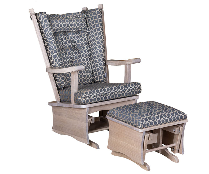 QW Amish Ashland Panel Glider & Optional Ottoman