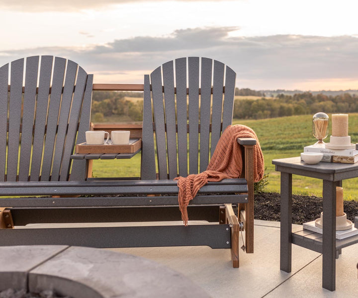 Comfo Back Adirondack Three Seat Glider with Console