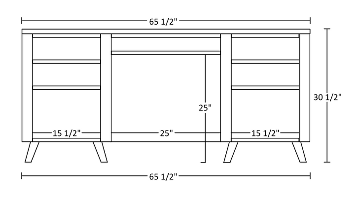 QW Amish Bayport Executive Desk