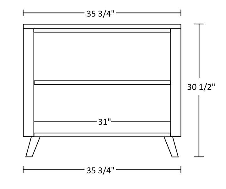 QW Amish Bayport Lateral File & Optional Hutch