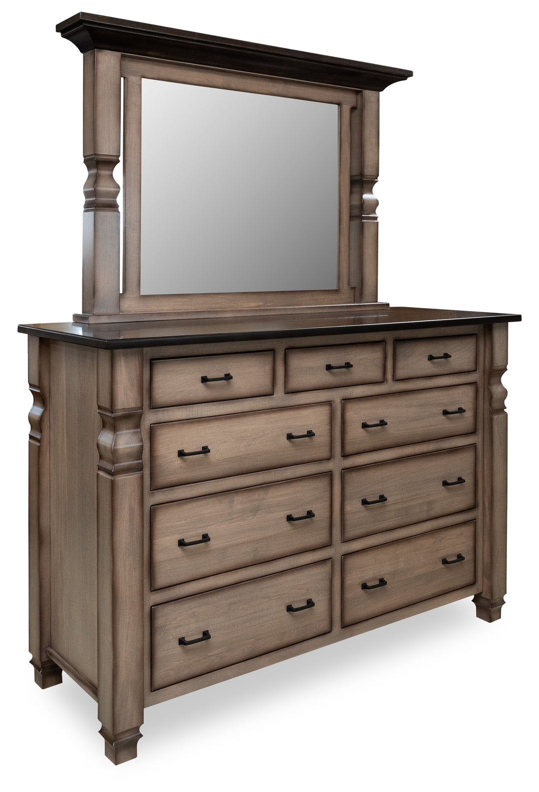 QW Amish Belmont 9 Drawer Dresser & Optional Mirror