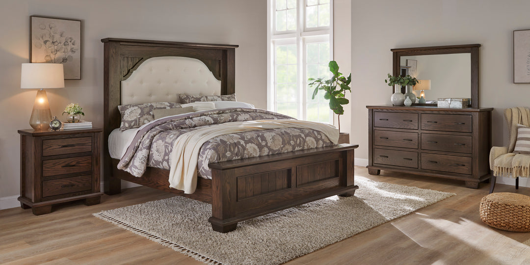 QW Amish Burlington Upholstered Bed