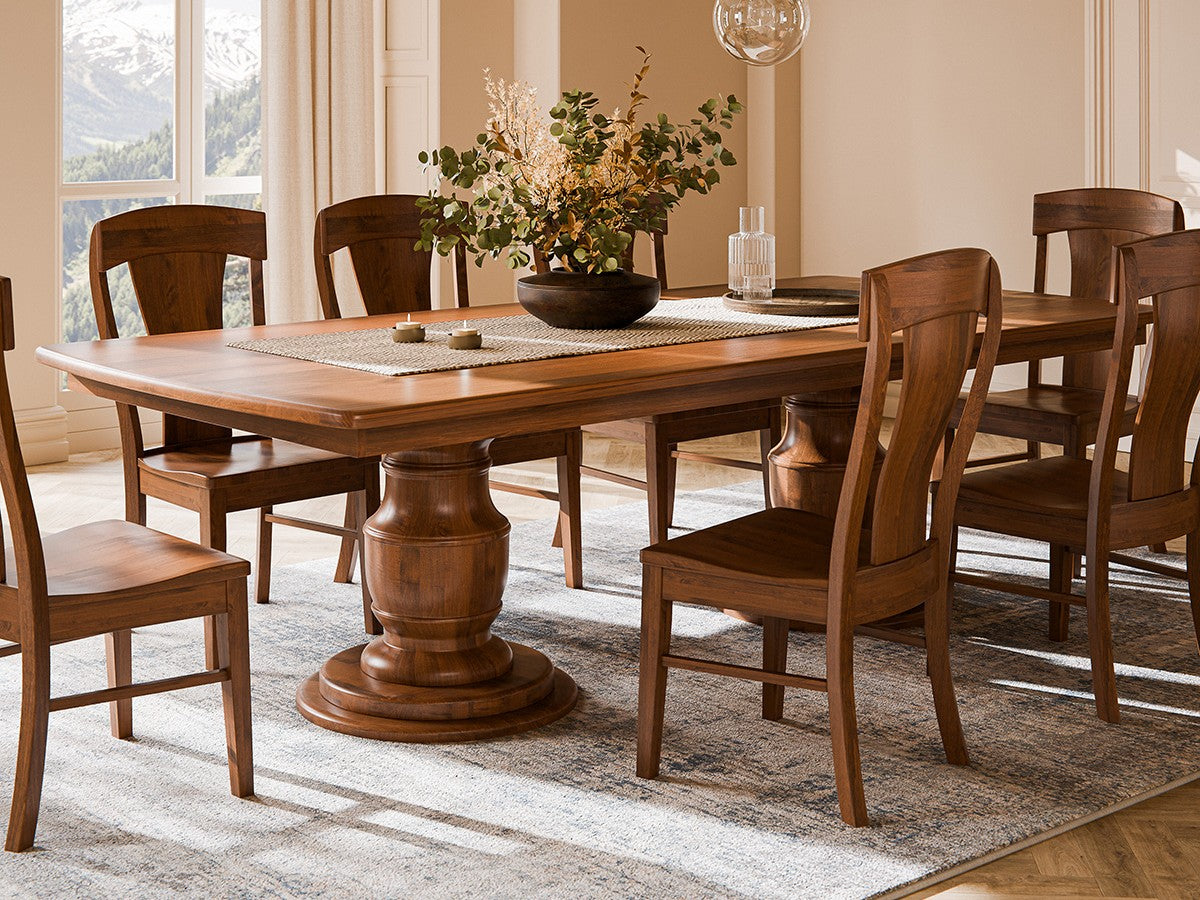 QW Amish Burlington Double Pedestal Table - Thumbnail 2
