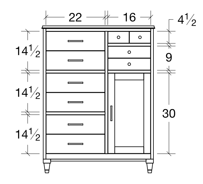 QW Amish Edinburg Door Chest