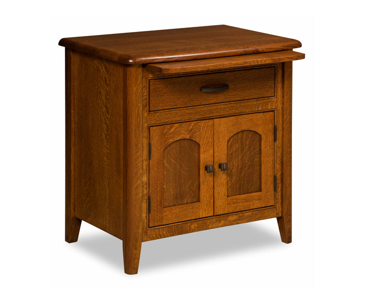 QW Amish Castleton 1 Drawer Nightstand w/ Pullout Shelf