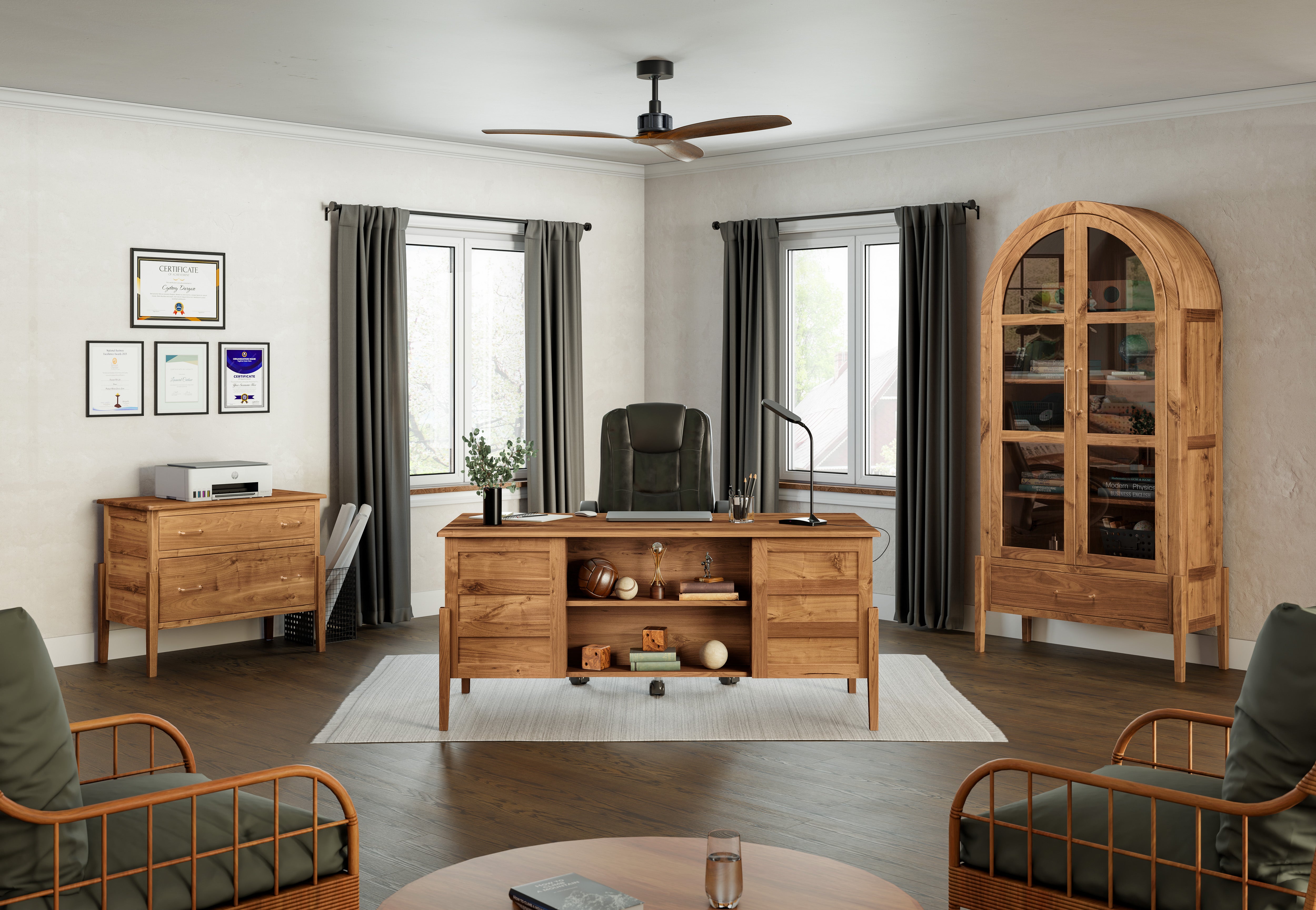 QW Amish Century Arched Bookcase - Thumbnail 3