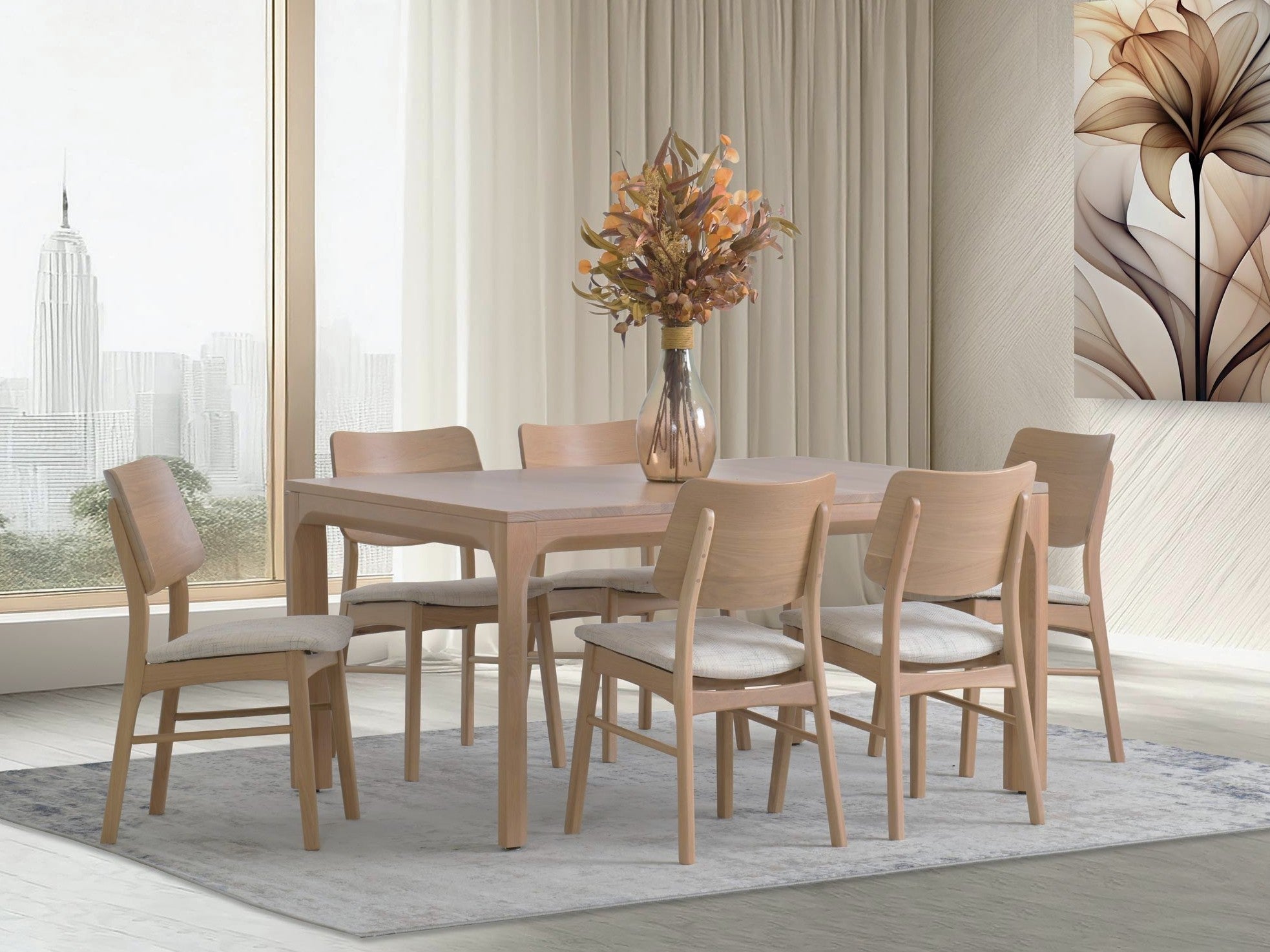 QW Amish Columbo 7pc Dining Set