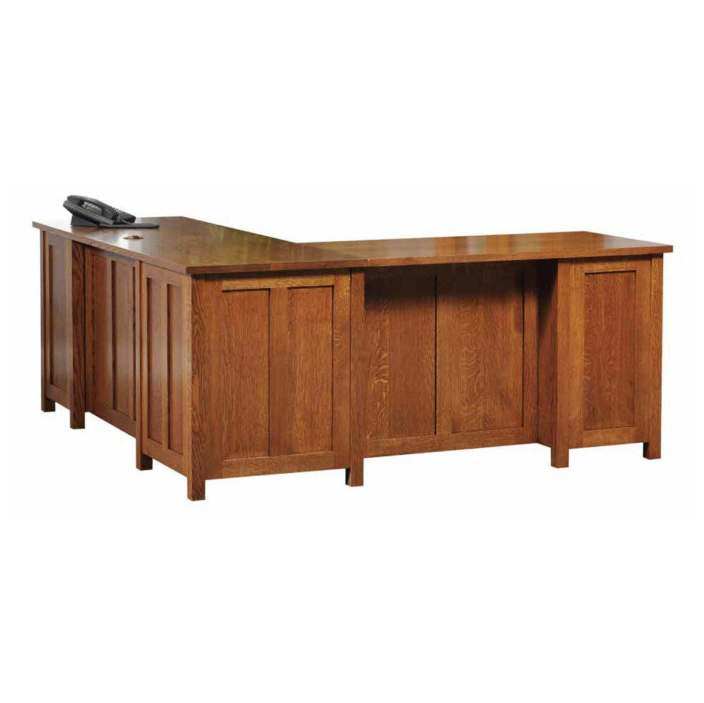 QW Amish Coventry L-Shape Desk w/ Optional Hutch