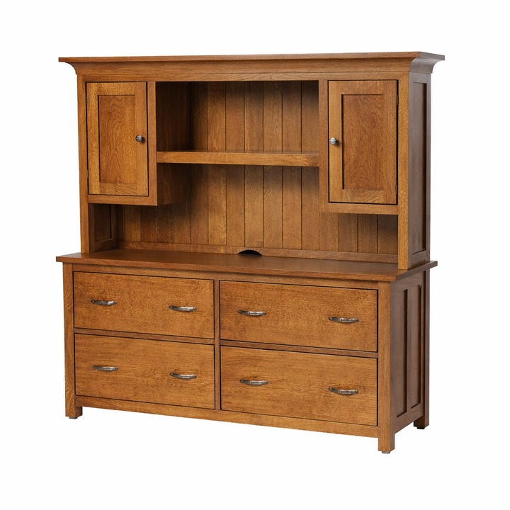 QW Amish Coventry Double Lateral File w/ Optional Hutch