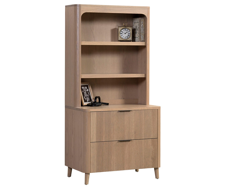 QW Amish Bayport Lateral File & Optional Hutch