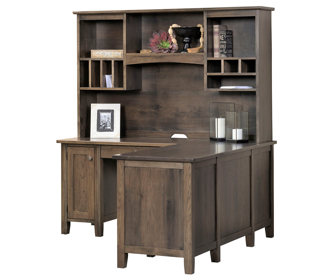 QW Amish Manhattan Corner Desk & Optional Hutch
