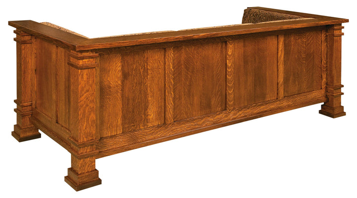 Wooden bar with a classic design on a white background