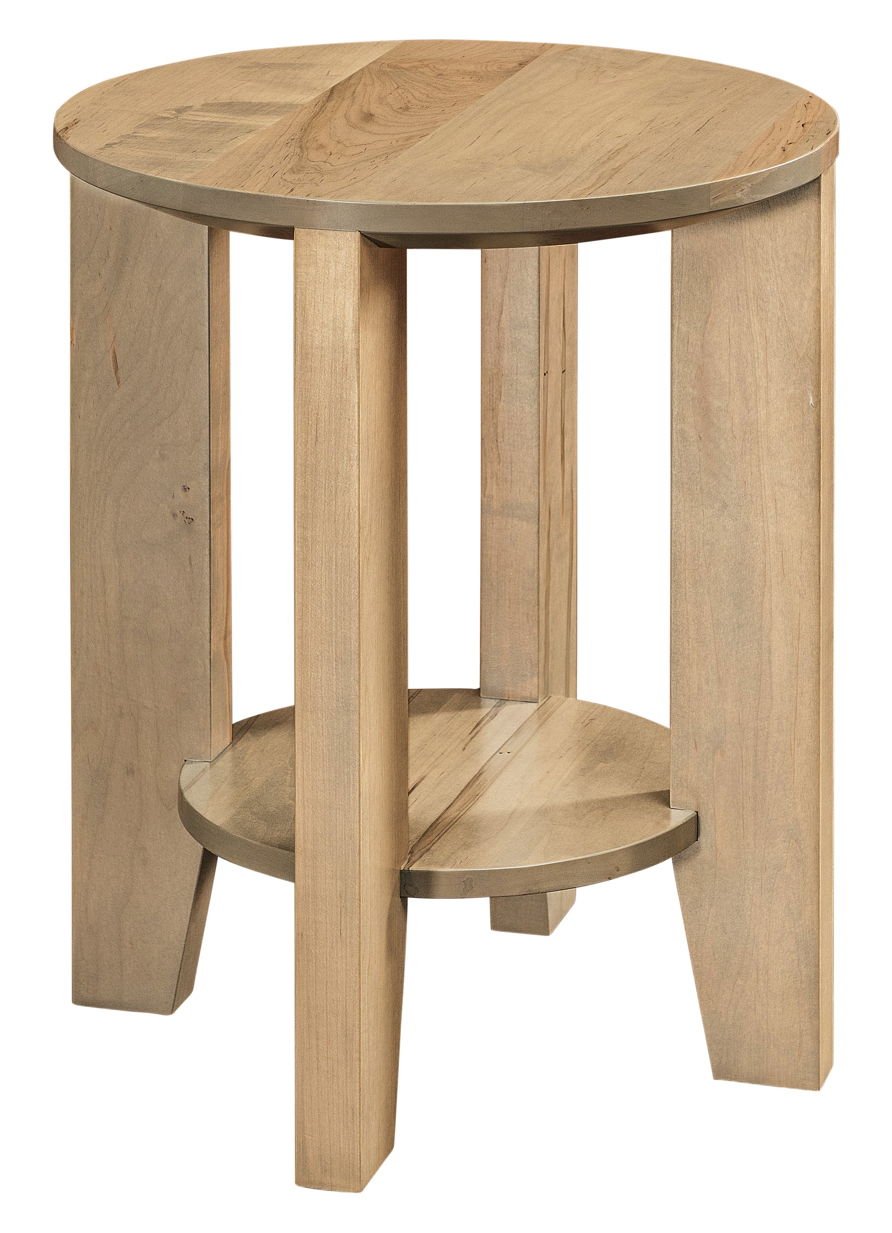 QW Amish Macy Small Round End Table Quality Woods Furniture