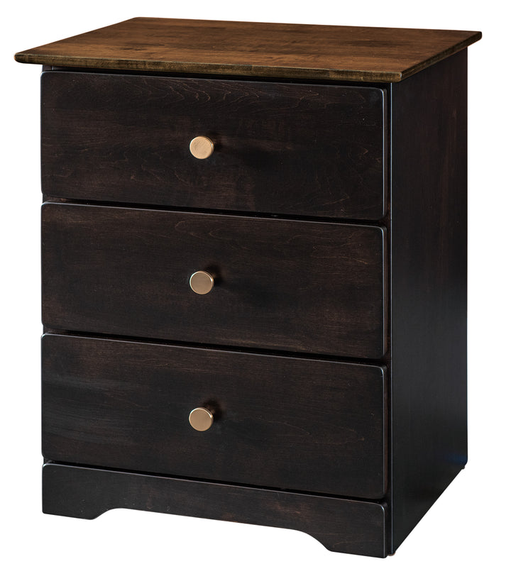 QW Amish Harlow 3 Drawer Nightstand