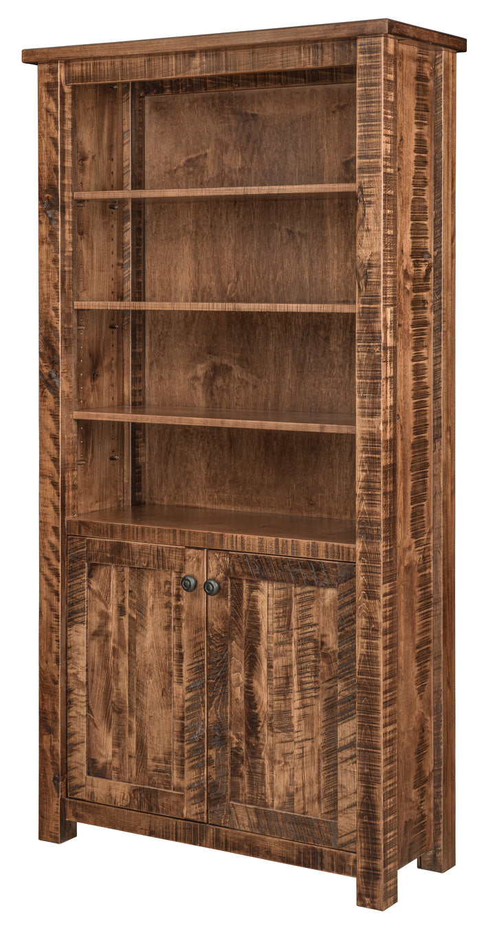 QW Amish El Paso Bookcase with Doors