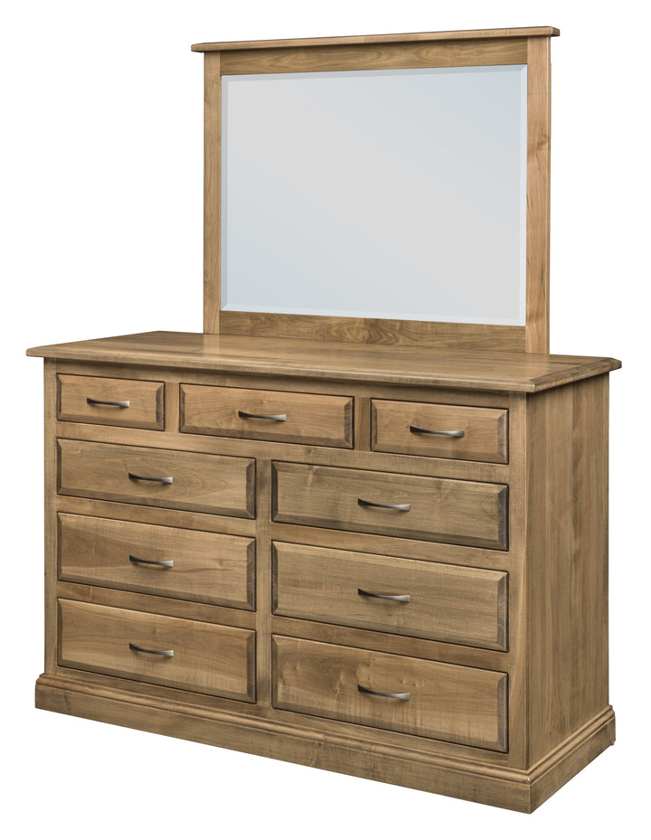 QW Amish Elwood 9 Drawer Dresser w/ Optional Mirror