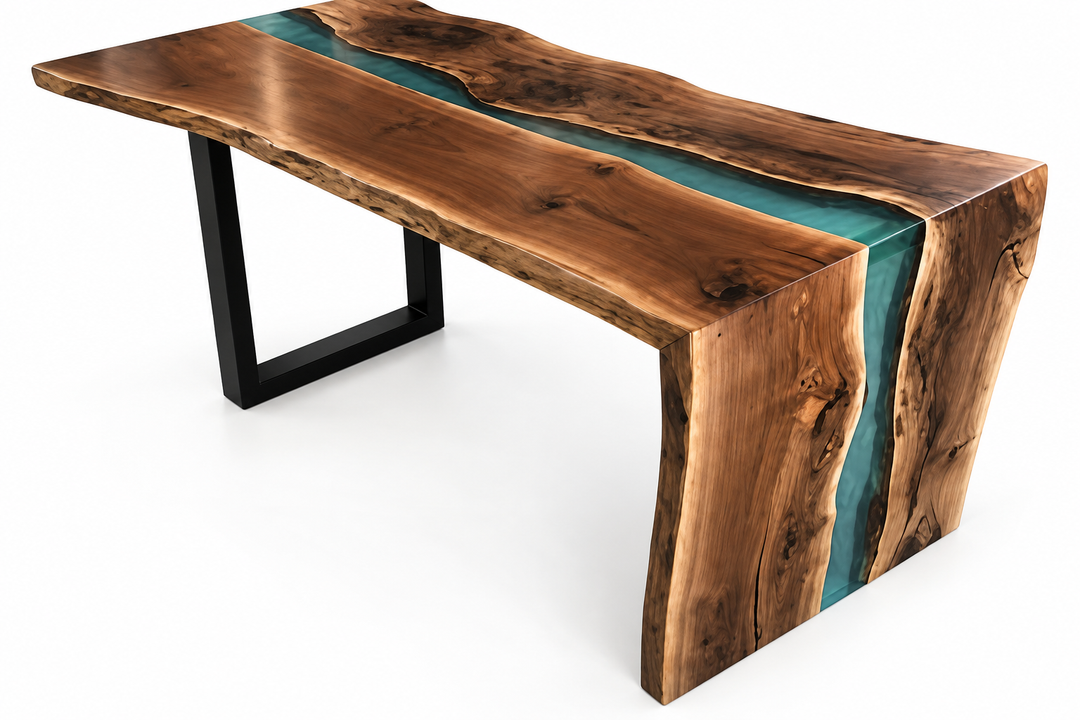 River Waterfall Epoxy Writing Desk