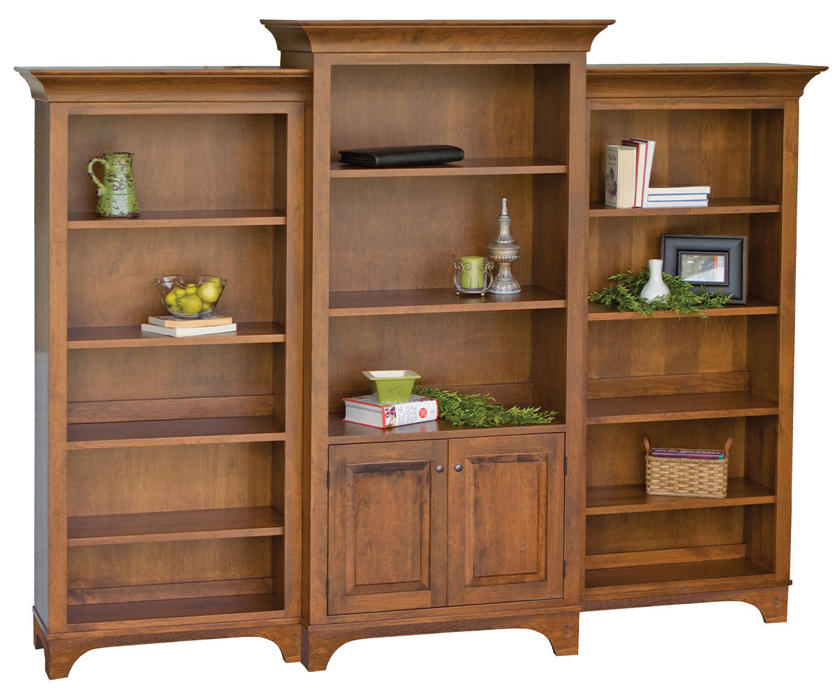 QW Amish Finley 3pc Bookcase Wall - Thumbnail 3