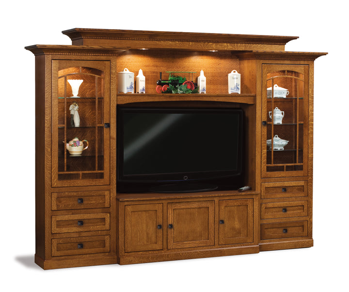 QW Amish Manhattan Mission 6pc Wall Unit