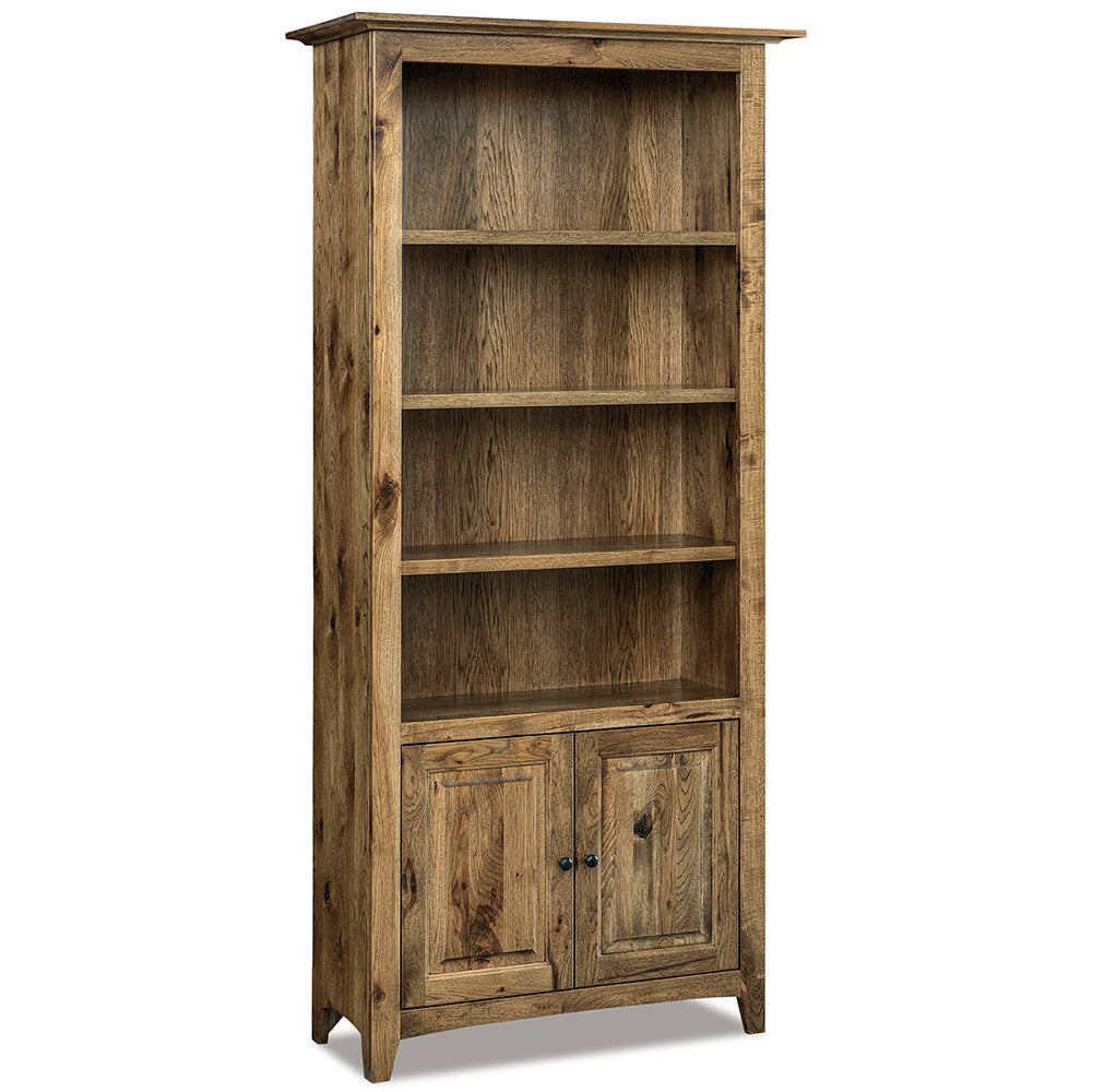 Dover Bookcase with Doors | Amish Solid Wood | QW Furniture – Quality ...