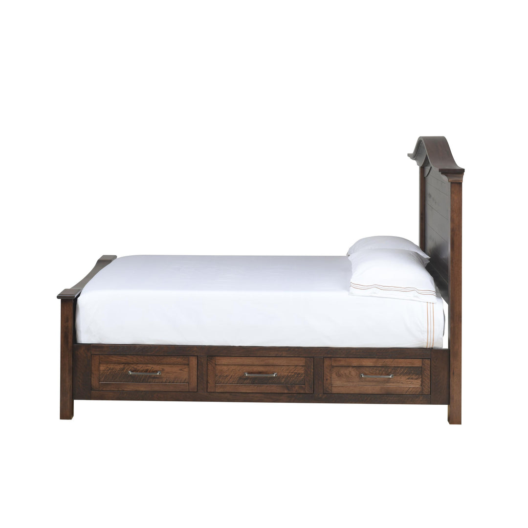 QW Amish Teton Arch Storage Bed