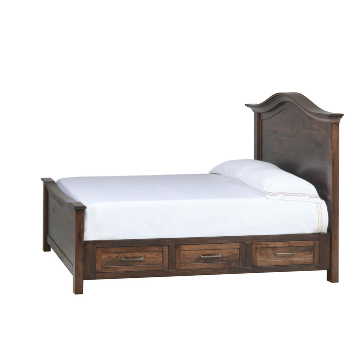 QW Amish Teton Arch Storage Bed