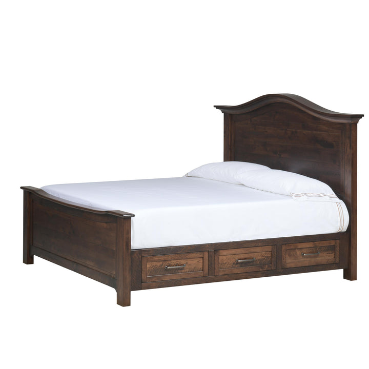 QW Amish Teton Arch Storage Bed