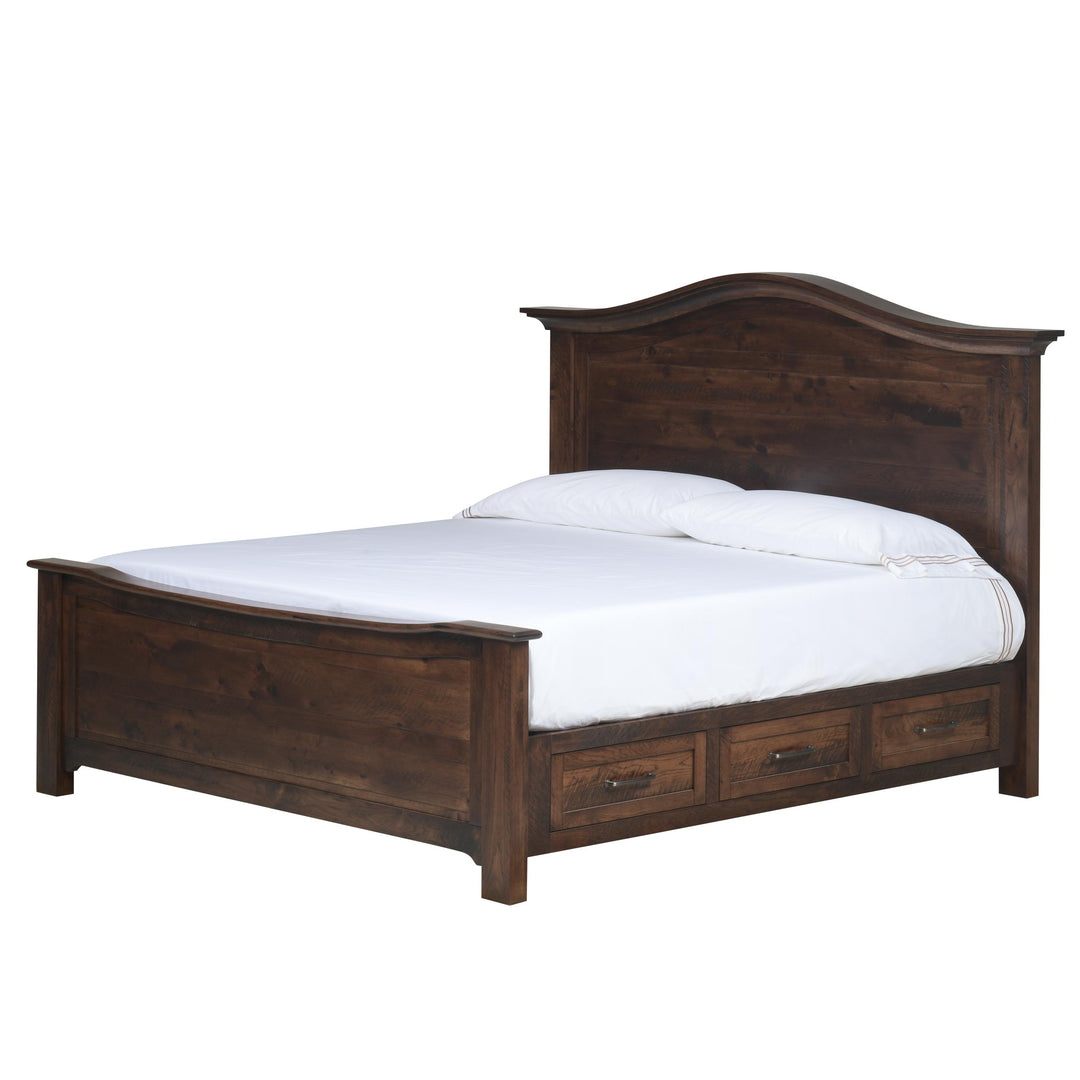 QW Amish Teton Arch Storage Bed