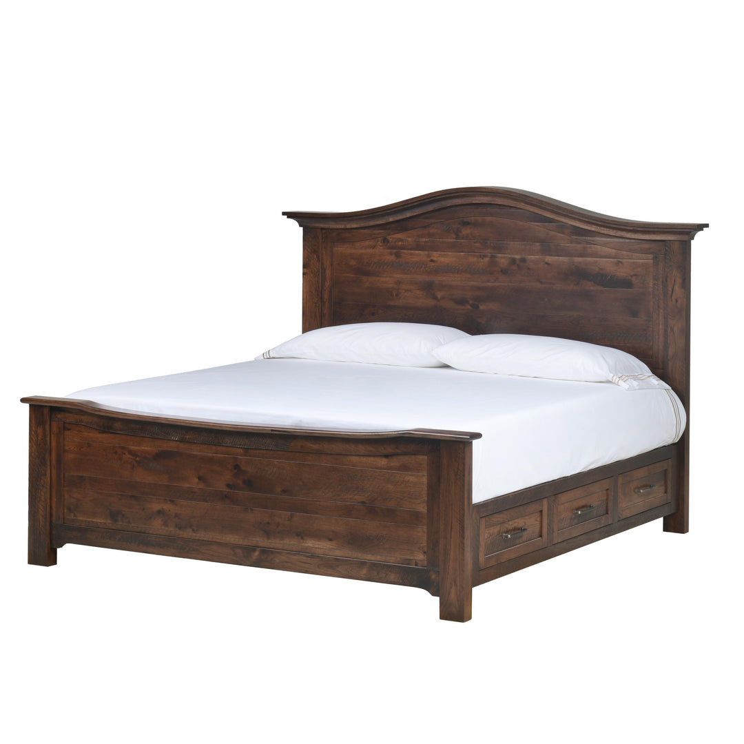 QW Amish Teton Arch Storage Bed