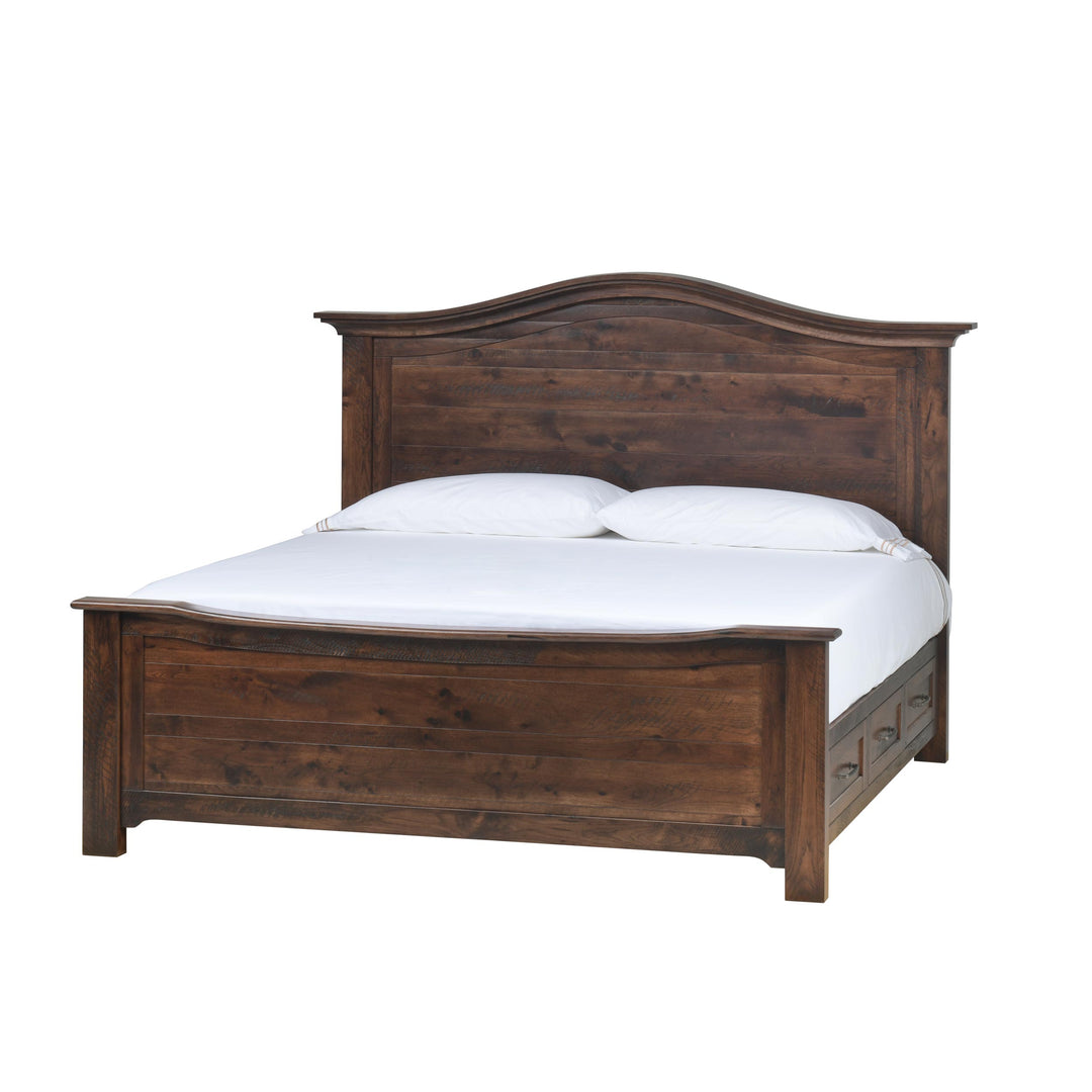 QW Amish Teton Arch Storage Bed