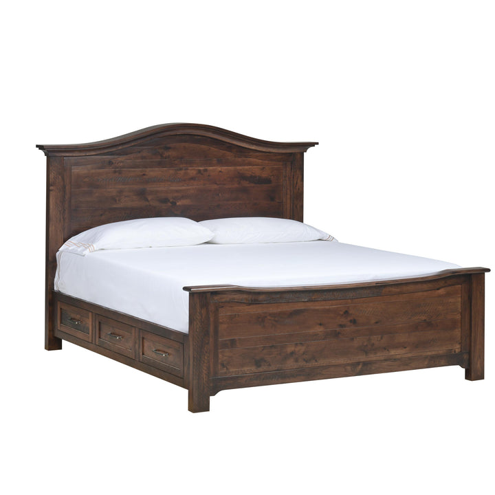 QW Amish Teton Arch Storage Bed