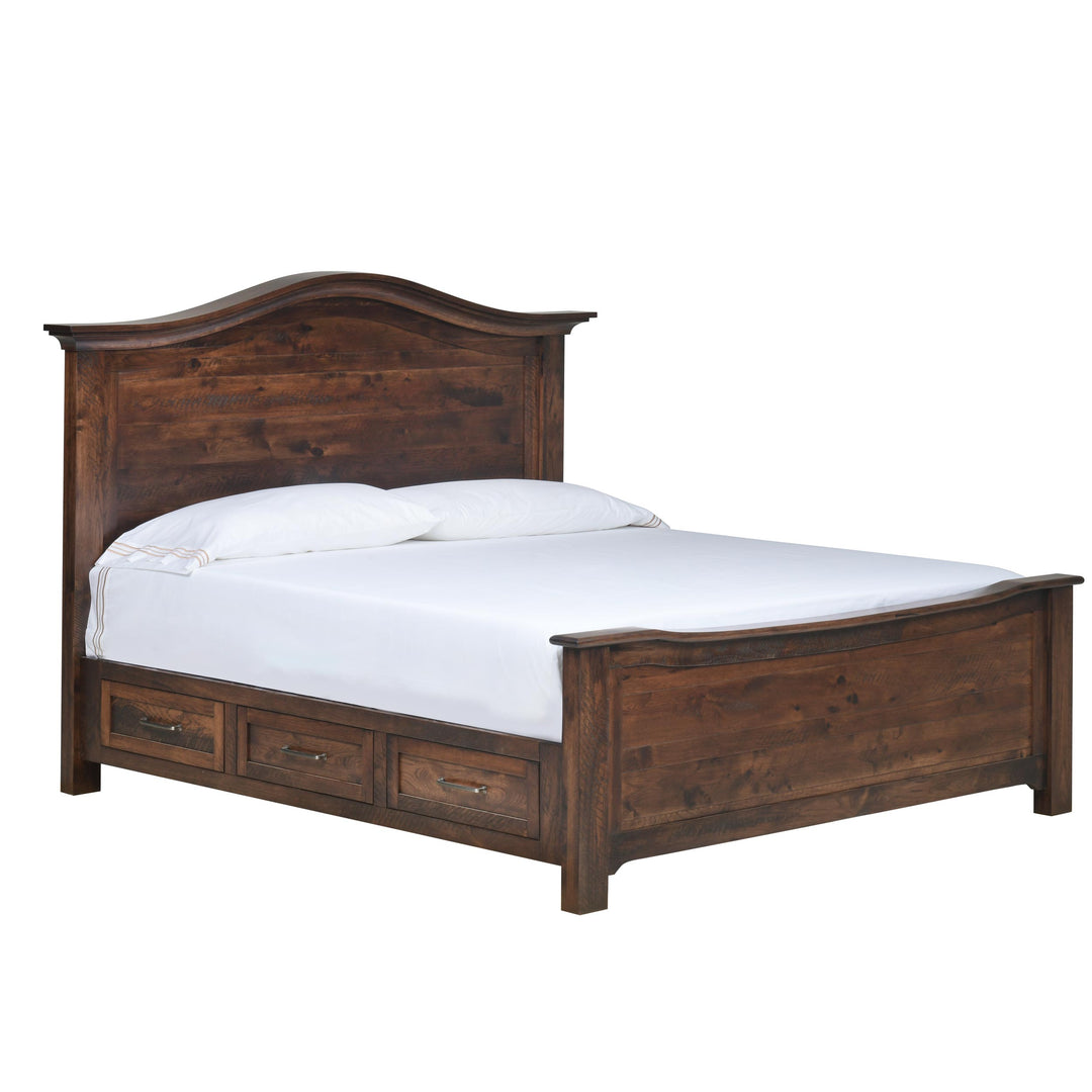 QW Amish Teton Arch Storage Bed