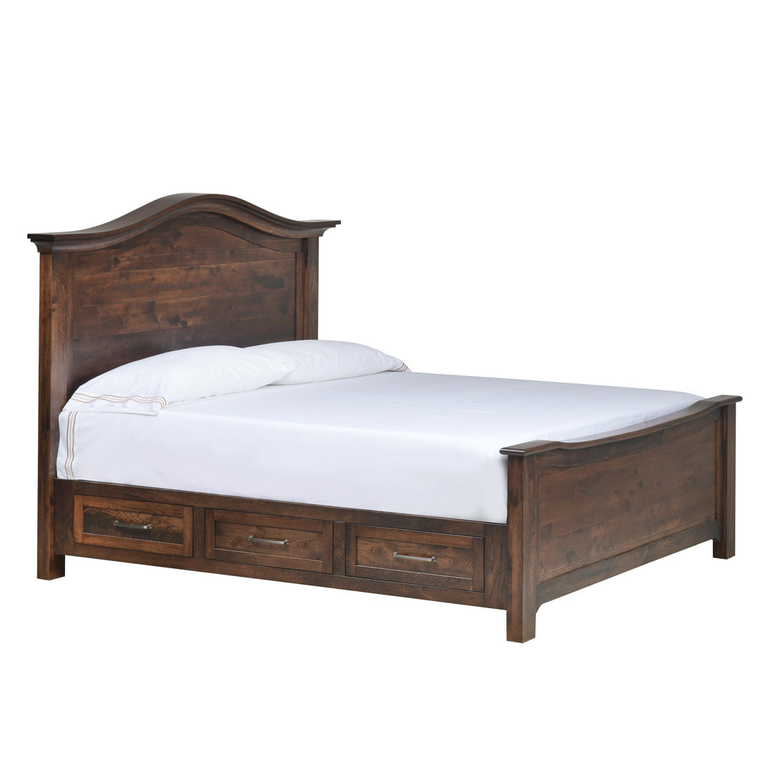 QW Amish Teton Arch Storage Bed